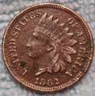 1862 FULL Liberty Indian Head Copper Nickel Great details Civil War-Era Relic .
