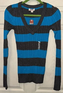 NWT ARIZONA JEAN CO SWEATER - JRS - SZ S - Striped #93677 - Picture 1 of 5