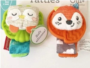 Go Gaga Infantino Wrist Rattles Fox & Owl - Picture 1 of 2