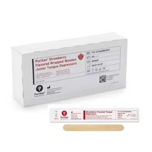 Puritanischer Zungendrücker 5-1/2 Zoll Länge Holzbox mit 50 - 710 ERDBEERE - Bild 1 von 1