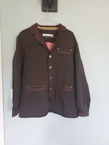 Animo Equestrian Men's Brown Show Competition Jacket Made In Italy Size I-50 - Picture 1 of 11