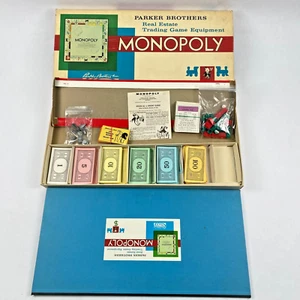 Vintage Monopoly Boardgame Parker Brothers 1961 Original Complete - Picture 1 of 14