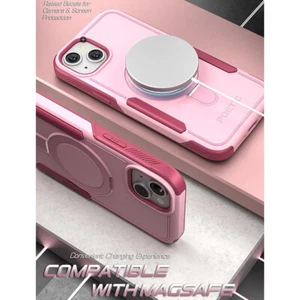 Poetic Neon Series MagPro Case for iPhone 15 6.1 inch ShockProof Cover Pink - Picture 1 of 6