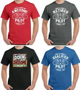 Pilot T-Shirt This is what a Looks Like Herren lustig Flugzeug Kabinenpersonal Flug - Bild 1 von 5