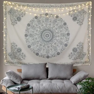 BLEUM CADE Tapestry Mandala Hippie Bohemian Tapestry Wall Hanging Medallion Flor - Picture 1 of 5