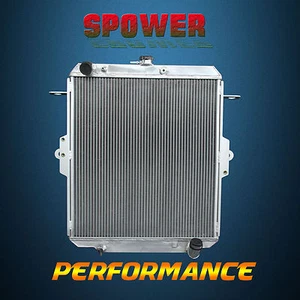 Aluminum Radiator For Toyota Landcruiser HZJ75 78 79 4.2L 1HZ 1HD MT 99-07 2 Row - Picture 1 of 11