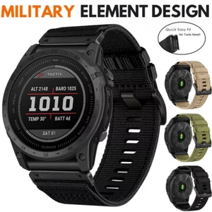 Quickfit Nylon Watch Band Strap For Garmin Fenix 8 7 7X 6 6X Pro 3 HR 5 5X Plus - Picture 1 of 42