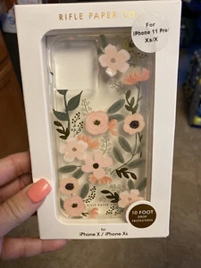LN Rifle Paper Co. Case for Apple iPhone 11 Pro & Xs/X - Clear/Wildflowers - Picture 1 of 2