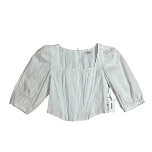 Jason Wu Blouse Corset Top White Coquette Dainty Going Out Size Large New - Picture 1 of 6