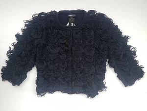 $1250 Designer Rare EMPORIO ARMANI Women's Button Shred Knit Cardigan Sweater 42 - Picture 1 of 6