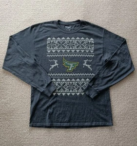 Champion USA College University Long Sleeve T Shirt Men's Large L Festive - Picture 1 of 9