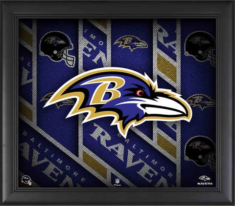 Baltimore Ravens Framed 15" x 17" Team Threads Collage Cover