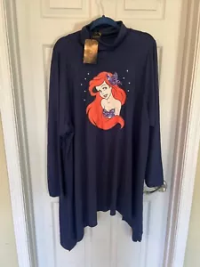 Torrid Disney Princess Little Mermaid Ariel Knit Long Sleeve Tunic Size 5X NWT - Picture 1 of 10