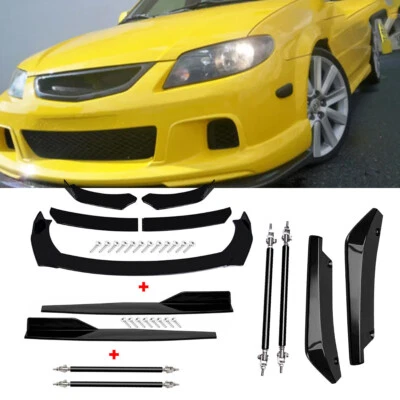 For Mazda Protege 1990-2003 Front Bumper Chin Lip Splitter +Rear Lip+Side Skirts - Image 1 of 4