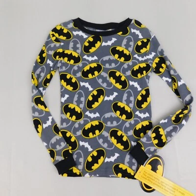 DC Comics Batman Long Sleeve Fitted Knit Pajama Top - 8, Gray #5559 - Image 1 of 4
