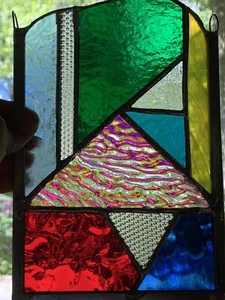 Stained Glass Panel With Dichroic Glass - Picture 1 of 10