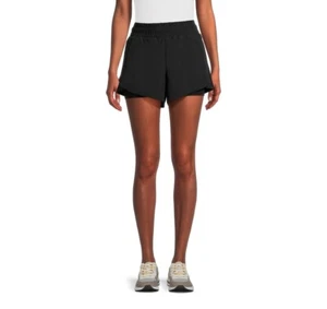 Avia Women's High Rise Running Shorts with Bike Liner Size M 8-10 Black - Picture 1 of 7