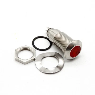 Bivar PM5-S17R28V 17mm Diffused Lens Red LED Panel Mount Indicator - Image 1 of 2