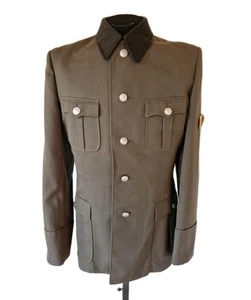 DDR NVA Dienst Uniformjacke mit schwarzem Kragen 60er Jahre Größe 44 48 52 56 60 - Bild 1 von 2