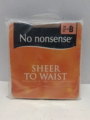 Pantimedias transparentes a la cintura No Nonsense O21 tostadas puntera transparente talla B nuevas en paquete Foto 1 de 2