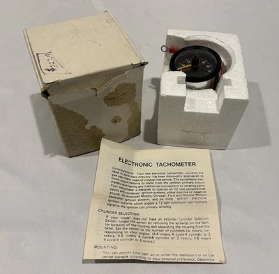 Tacómetro electrónico vintage años 70 80 motocicleta RPM (NUEVO EN CAJA sin usar) Foto 1 de 4