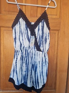 Atmosphere Navy White Women's Summer/ Holiday, Beach Short Playsuit NEW!- M - Picture 1 of 17