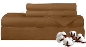 300 Thread Count 100% Long Staple Combed Cotton Sheet Set - 4 Piece King Bed ... - Picture 1 of 9