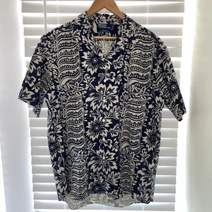 Polo Ralph Lauren Men’s Polynesian Bonnard Shirt Navy/Beige L - Picture 1 of 8