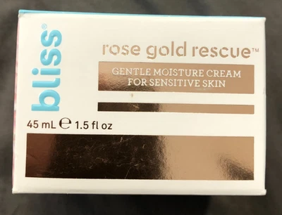 New Bliss Rose Gold Rescue Moisture Cream Sensitive Skin 1.5 oz Hydrate Smooth - Image 1 of 3
