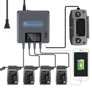 6 IN 1 Smart Charging Hub Battery Fast Charger For DJI Mavic 2 Pro/Zoom Drone - Picture 1 of 8