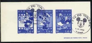 WALT DISNEY / 2004 FRENCH PROOF MICKEY MOUSE - DONALD DUCK - PICTURE POSTMARK - Picture 1 of 1