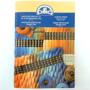 DMC Creative World Color Catalog W100TC Samples 6 Strand Pearl Metallics - Picture 1 of 8