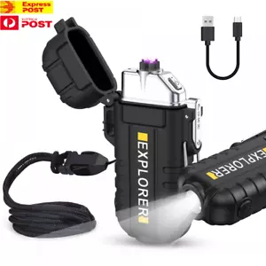 Lighter Rechargeable USB-C Dual Arc Plasma Electric Flameless Waterproof Wind AU - Picture 1 of 15