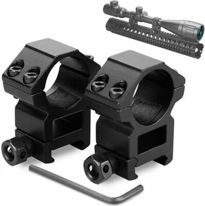 2Pack Picatinny Rifle Scope Rings High Profile For Scope Mount 1 Inch Heavy Duty - Picture 1 of 12
