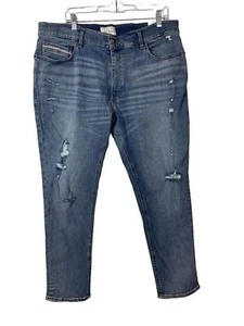 Pantalones de mezclilla Sun and Stone para hombre ajustados talla 38 medida 37x29 azul lavado claro - Imagen 1 de 11