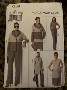 Vogue 9163 Easy Wardrobe taglie forti 14-22 giacca gonna pantaloni carriera separata - Foto 1 di 2