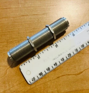 3" UHF SO-239 DOUBLE FEMALE BARREL CONNECTOR includes 2 NUTS - Zdjęcie 1 z 3