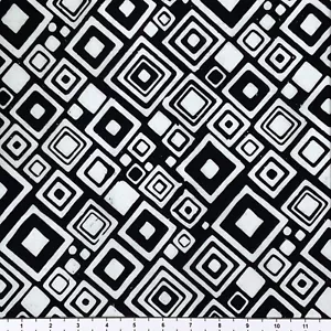 3 Yards Lunn Fabrics Exclusive Black & White Batik Textile Box on Point Cotton - Picture 1 of 1