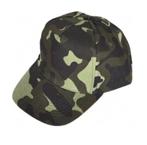 NEW Kids Boys CAMO Baseball Cap Camouflage 100% Cotton Peaked 6 Panel ADJUSTABLE - Picture 1 of 1