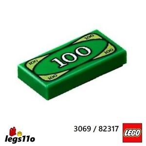 LEGO 100 Bank Note Cash Money (Printed 1x2 Tile) 3069 / 82317 NEW
