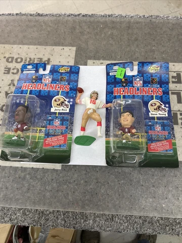 (2) 1996 Corinthian NFL Headliners Football Steve Young And Jerry Rice Figures Cover
