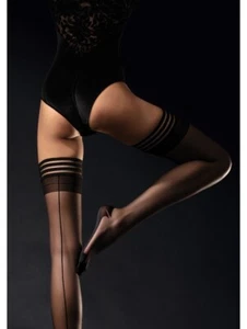 Fiore FEMME FATALE 20 DEN Back Seam Thigh high Sensual Collection Made in EUROPE - Picture 1 of 3