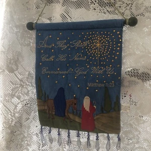 Christmas Wall Hanging- “And They Shall Call His Name Emmanuel…God With Us” - Picture 1 of 7