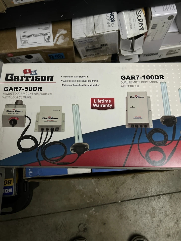 NUEVO Garrison GAR7-50DR Montaje en conducto remoto Purificación de aire con control de olores Foto 1 de 2
