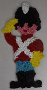 Vintage 1970s Melted Plastic Popcorn Wall Decoration Toy Soldier 21" Tall - Picture 1 of 2