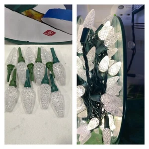 GE LED C-5 Loose Bulbs 10 Ct Warm White (StayBright) Green Base - Picture 1 of 3