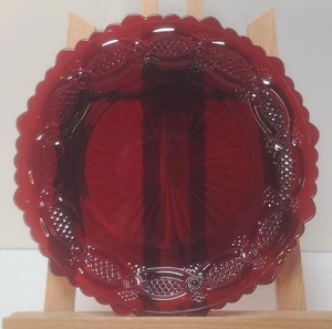 Vintage Avon Cape Cod Ruby Red Dessert-Salad-Bread Plate 7" by Wheaton Glass - Picture 1 of 2
