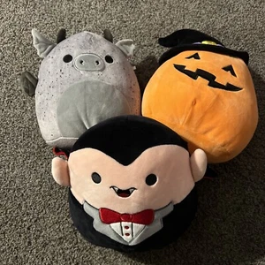 Lot Of Three Squish mellows Paige The Pumpkin, Vlad The Vampire, Gio The Bat - Picture 1 of 8