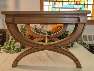 Vtg MCM Hollywood Regency Drexel Heritage Triune MCM end table Bench 60's 585200 - Picture 1 of 17