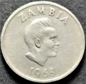 Zambia Republic, 5 Ngwee, 1968, KM# 11, Nickel-Brass (B-892) - Picture 1 of 2